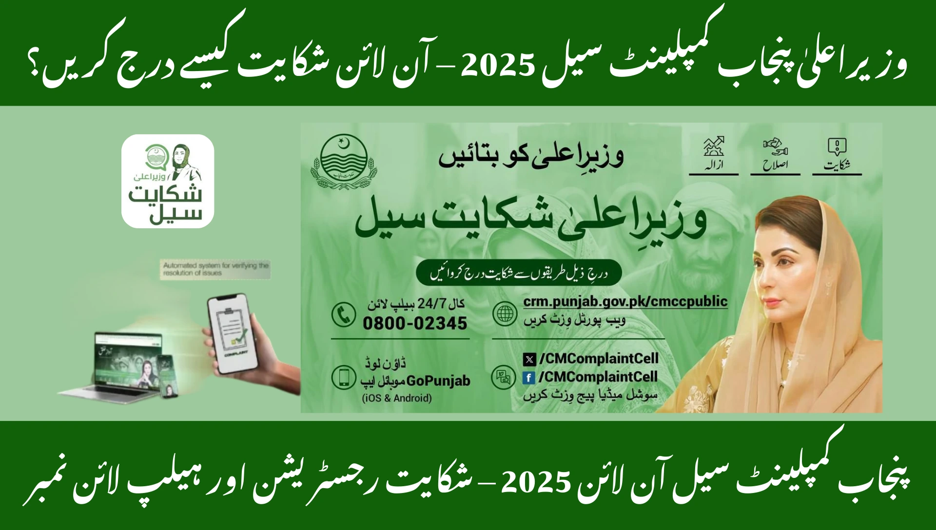 CM Punjab Complaint Cell 2025